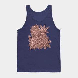 Paisley Mandala Doodle - Brown Tank Top